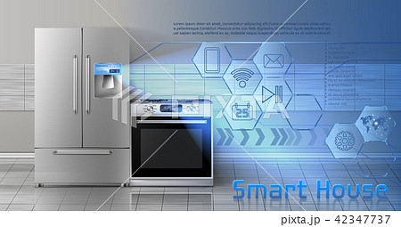 Smart house vector concept background Smart house vector concept background 42347737