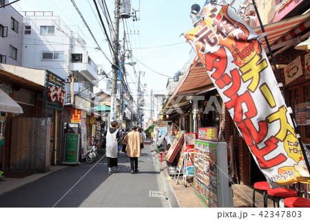 新大久保駅周辺のコリアンタウンの写真素材