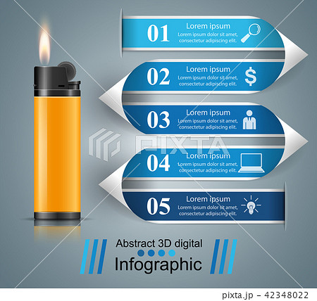 Realistic lighter - business infographic and marketing icon. 42348022