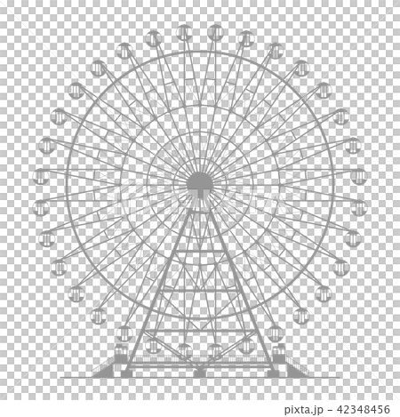 観覧車 窓 白抜き のイラスト素材