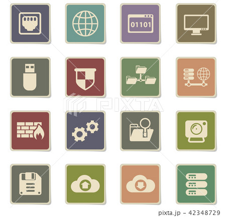 hosting provider icon set 42348729