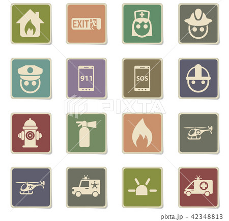 emergency icon set 42348813