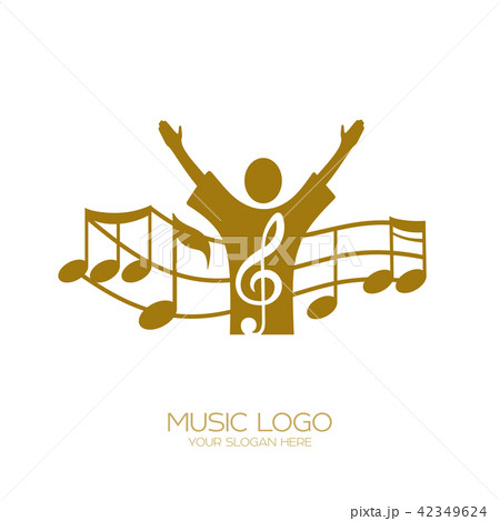 Music logo. Christian symbols. 42349624
