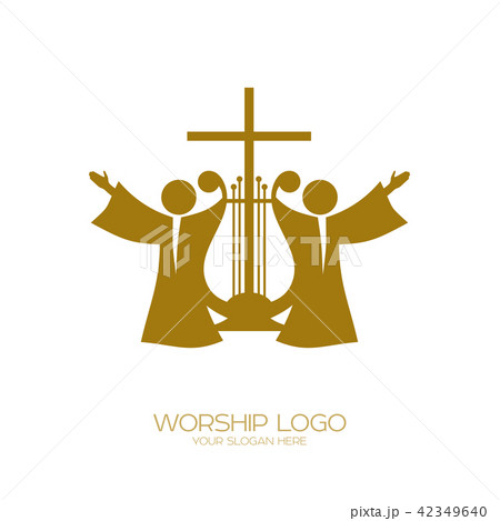 Music logo. Christian symbols. 42349640