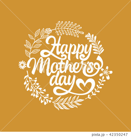 Typography and lettering for a happy mother's day 42350247