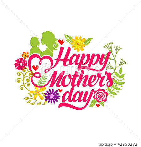 Typography and lettering for a happy mother's day Typography and lettering for a happy mother's day 42350272