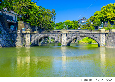 東京　皇居外苑の二重橋（正門石橋） 42351552
