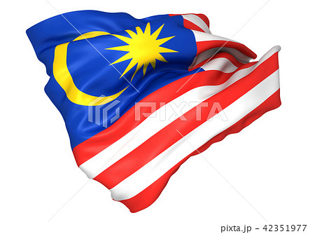 マレーシア国旗のイラスト素材