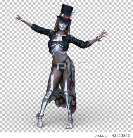 A woman with a skeleton costume A woman with a skeleton costume 42353866