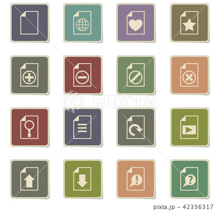 document icon set 42356317