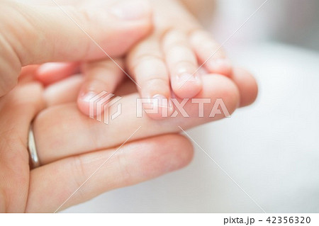 赤ちゃんと母親の手 赤ちゃんと母親の手 42356320