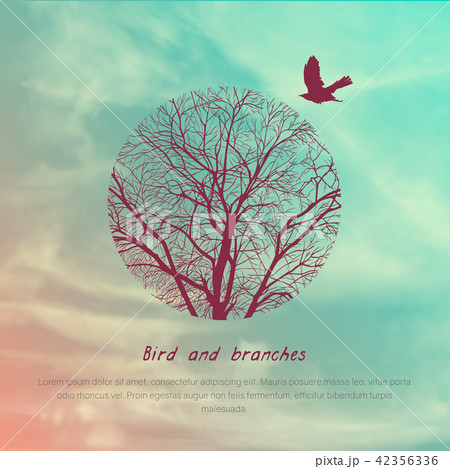 Crows and tree banner Crows and tree banner 42356336