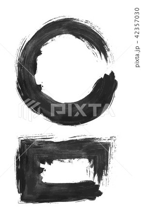Grunge circle and rectangular post stamps set Grunge circle and rectangular post stamps set 42357030