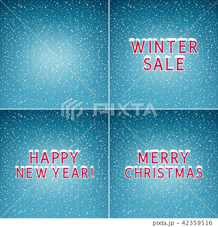 Set of Holiday Winter Backgrounds  ,Snow on the Le 42359516