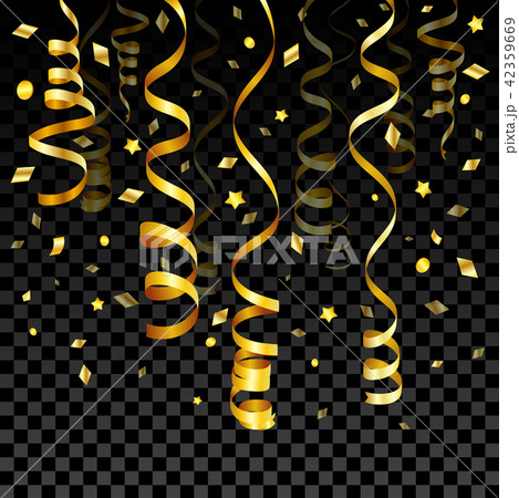 Gold Serpentine and Confetti 42359669