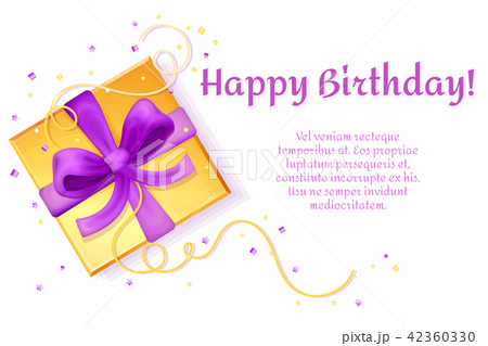happy birthday poster present box template 42360330