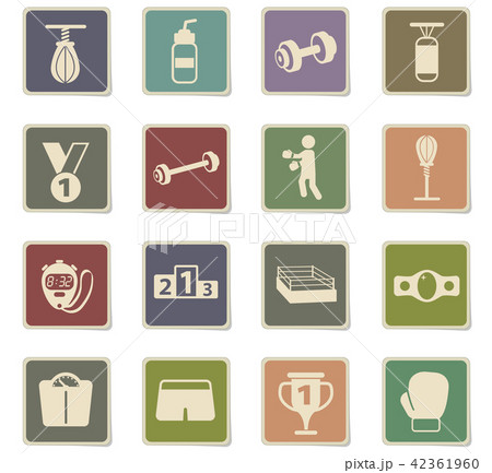 boxing icon set boxing icon set 42361960