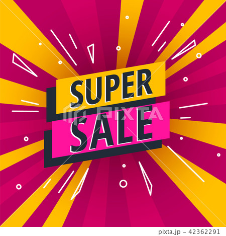 Special offer super sale bright banner  42362291