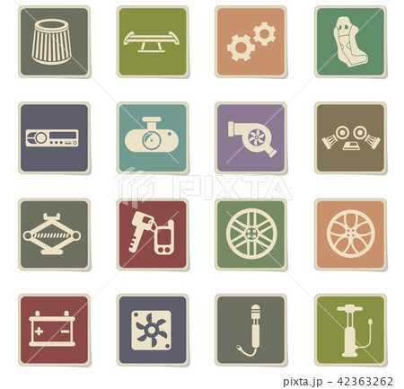car shop icon set 42363262