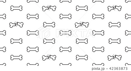 bone seamless pattern dog bone vector isolated 42363873