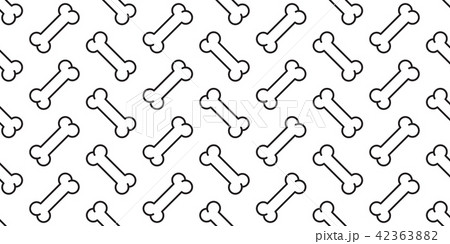 Dog Bone Seamless pattern vector bulldog isolated 42363882