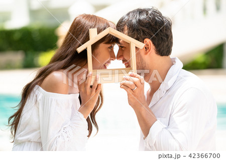 Young couple planning to buy a house concept. 42366700