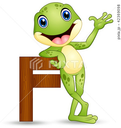 illustration of Alphabet F with Frog cartoon 42369098