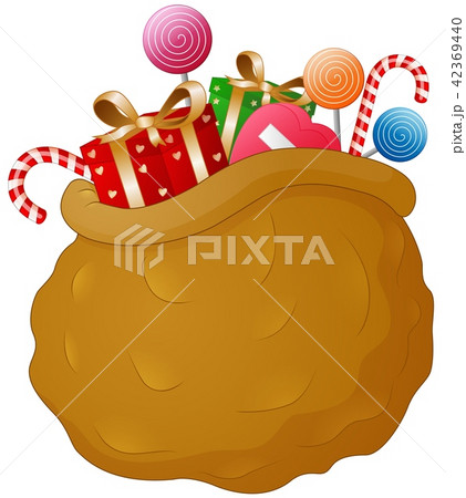 illustration of Brown Sack Santa Claus with gifts illustration of Brown Sack Santa Claus with gifts 42369440