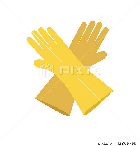 Cleaning gloves on white background , vector 42369799