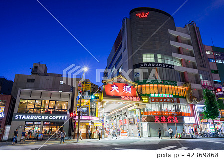 名古屋中区 大須 万松寺通り 万松寺交差点 街並み 夜景 名古屋中区 大須 万松寺通り 万松寺交差点 街並み 夜景 42369868