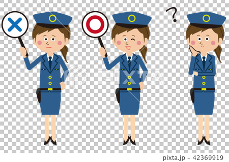 ポップな警察官の女性が〇×？ 42369919
