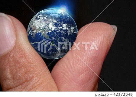 Touch Earth with finger Touch Earth with finger 42372049
