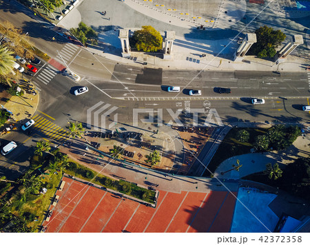 City street from the air. City street from the air. 42372358