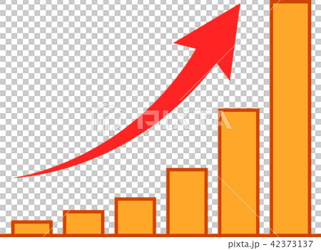 Arrow graph increasing colorful 42373137