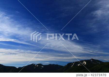 北アルプス太郎平からの山々　黒部五郎岳　三俣蓮華岳　双六岳 42373470