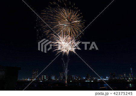 足立の打ち上げ花火　花火大会 42375245