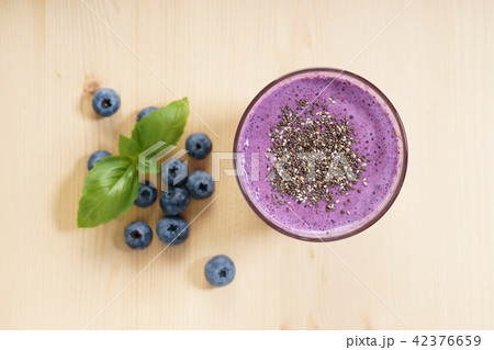 blueberry smoothie with chia seeds blueberry smoothie with chia seeds 42376659