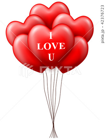Valentine's day heart balloons 42376723