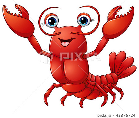 Cute Lobster Cartoon Stock Illustration