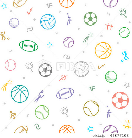 Sport theme seamless pattern background 42377108