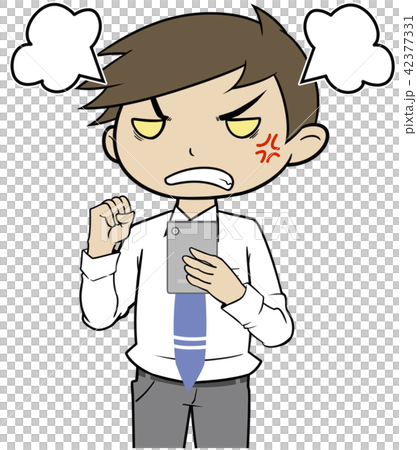 A man who feels a smartphone 4 A man who feels a smartphone 4 42377331