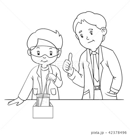 Children working in the science lab illustration Stock Vector Image & Art -  Alamy