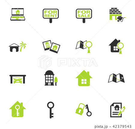 real estate icon set 42379543