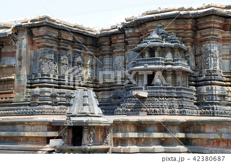 Facade, decorative friezes, Chennakeshava temple Facade, decorative friezes, Chennakeshava temple 42380687