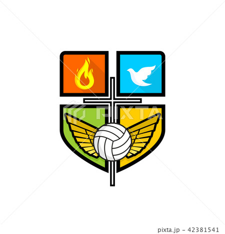 Athletic Christian logo. Sports symbols 42381541