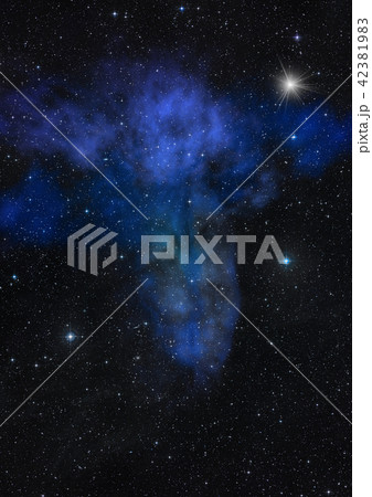Star field in space and a nebulae. 3D rendering Star field in space and a nebulae. 3D rendering 42381983