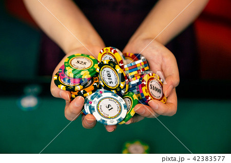 カジノ チップの写真素材