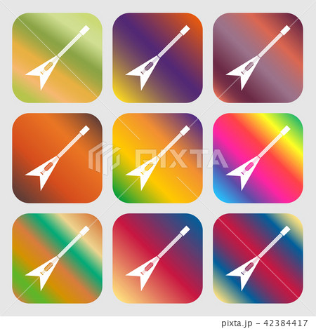 guitar icon . Nine buttons with bright gradients f guitar icon . Nine buttons with bright gradients f 42384417