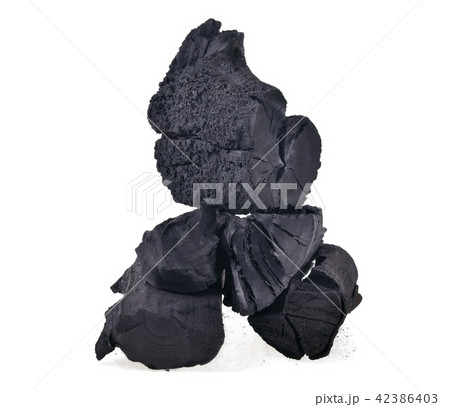 wood charcoal isolated on white background wood charcoal isolated on white background 42386403