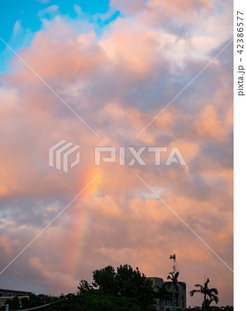 Sunset and rainbow in taipei Sunset and rainbow in taipei 42386577